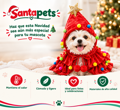 Traje Árbol Navideño para Mascotas